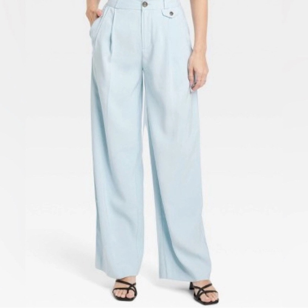 A New Day Light Blue High Rise Wide-Leg Pants